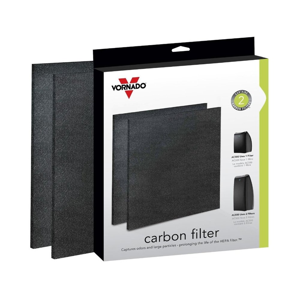 Vornado MD1-0023 Replacement Carbon Filters (2-Pack) Black